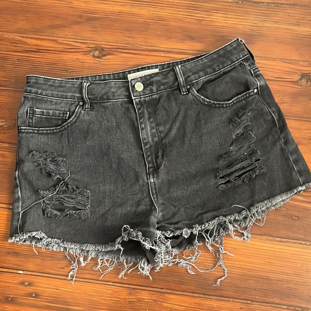 PACSUN hi rise short distressed cutoff jean denim shorts sz 29